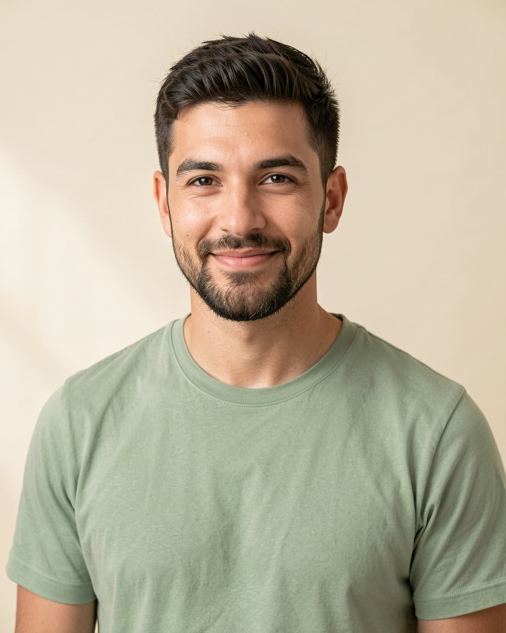 Portrait of a smiling man with a short beard